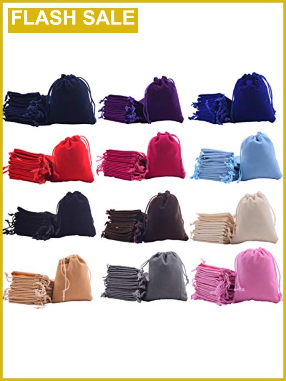 48 Velvet Drawstring Gift Bags for Jewelry Wedding Party Favors